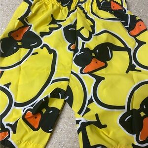 Yellow Duck Print Shorts